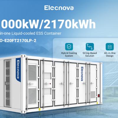 Container lưu trữ năng lượng BESS làm mát bằng chất lỏng 2MWH ECO-E20FT2170LP